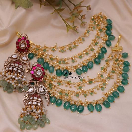 Buy One AD Necklace Get Inspired Jhumka Free