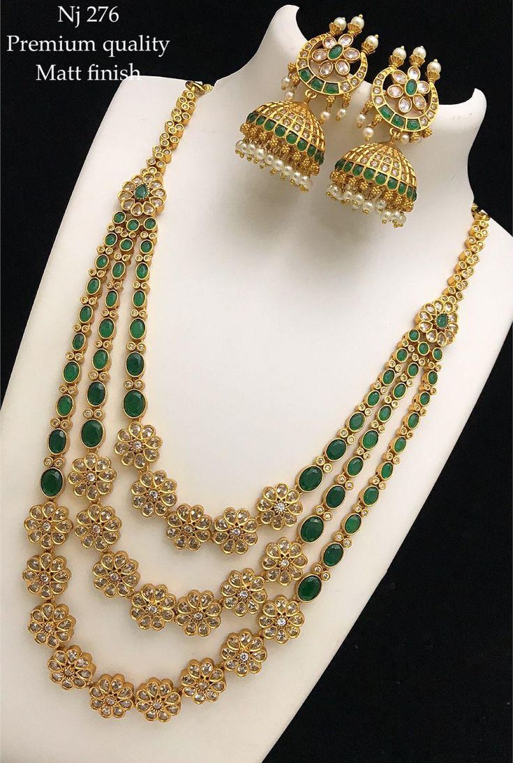 Deccan Necklace Set With AD Stone Jhumka